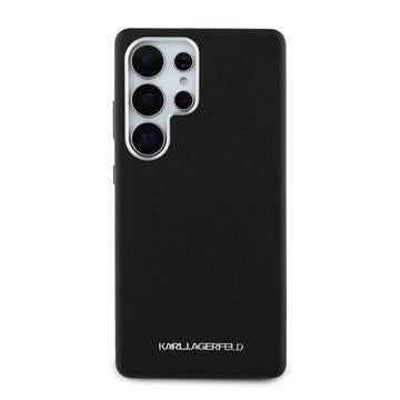 Samsung Galaxy S25 Ultra Karl Lagerfeld Saffiano Metal Logo Cover - Sort