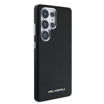 Samsung Galaxy S25 Ultra Karl Lagerfeld Saffiano Metal Logo Cover - Sort