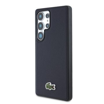 Samsung Galaxy S25 Ultra Lacoste Iconic Petit Pique Woven Logo Cover - MagSafe-kompatibel - marineblå