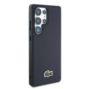 Samsung Galaxy S25 Ultra Lacoste Iconic Petit Pique Woven Logo Cover - MagSafe-kompatibel - marineblå