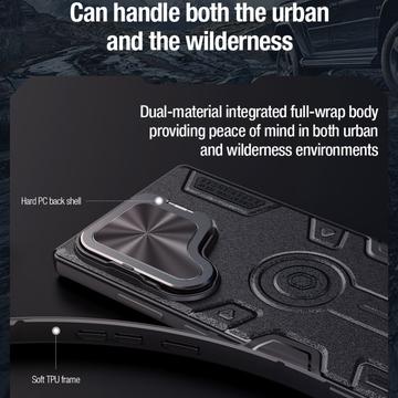Samsung Galaxy S25 Ultra Nillkin CamShield Armor Prop Hybrid Cover - MagSafe-kompatibel - Sort