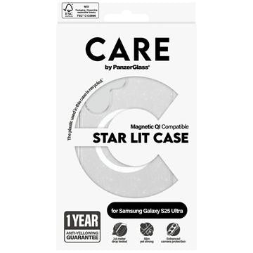 Samsung Galaxy S25 Ultra PanzerGlass Care Star Lit Cover - MagSafe-kompatibel - Gennemsigtig hvid