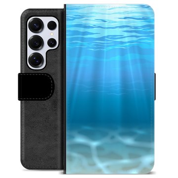 Samsung Galaxy S25 Ultra Premium Flip Cover med Pung - Hav