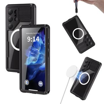 Samsung Galaxy S25 Ultra Redpepper IP68 Magnetisk Vandtæt Etui - Sort