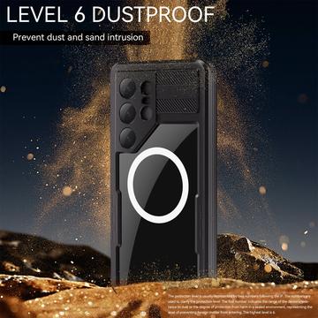 Samsung Galaxy S25 Ultra Redpepper IP68 Magnetisk Vandtæt Etui - Sort