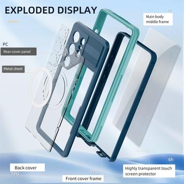 Samsung Galaxy S25 Ultra Redpepper IP68 Magnetisk vandtæt etui - Blå