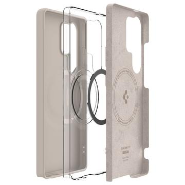 Samsung Galaxy S25 Ultra Spigen Silicone Fit MagFit Cover - Naturlig titanium