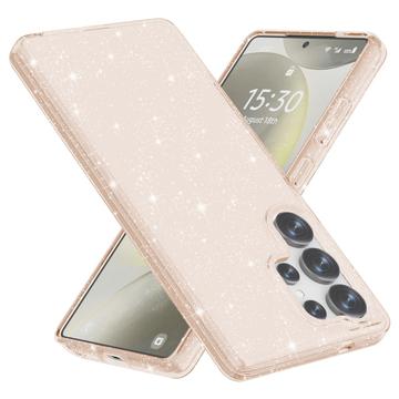 Samsung Galaxy S25 Ultra Stylish Glitter Series Hybrid Cover - Guld