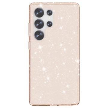 Samsung Galaxy S25 Ultra Stylish Glitter Series Hybrid Cover - Guld