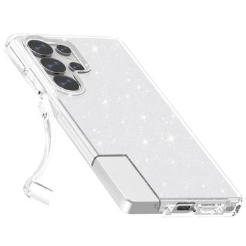 Samsung Galaxy S25 Ultra Stylish Glitter Series Hybrid Cover - Hvid