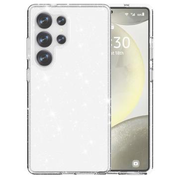 Samsung Galaxy S25 Ultra Stylish Glitter Series Hybrid Cover - Hvid