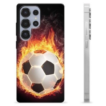 Samsung Galaxy S25 Ultra TPU Cover - Fodbold Flamme