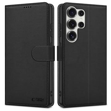 Samsung Galaxy S25 Ultra Tech-Protect Pungetui med Magnet og Stativ - Sort
