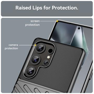 Samsung Galaxy S25 Ultra Thunder Series TPU Cover - Sort