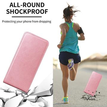 Samsung Galaxy S25 Ultra Vertikal Flip Taske med Kortholder - Sort