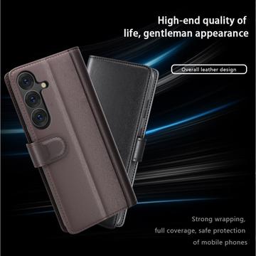 Samsung Galaxy S25 Læderpung med Stativ - Sort