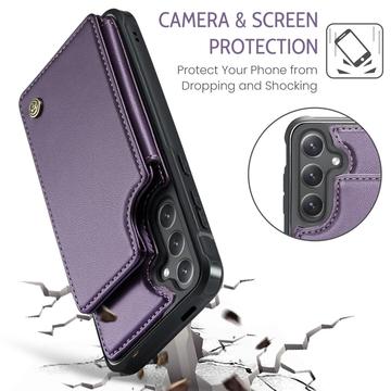 Samsung Galaxy S25+ Caseme C22-etui RFID-kortpung - lilla