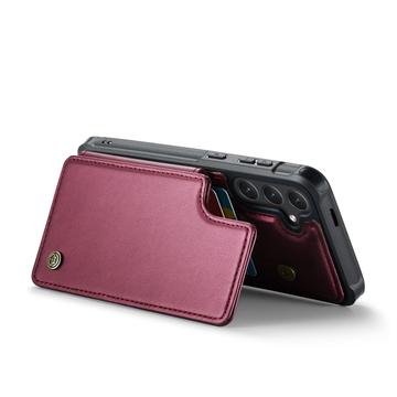 Samsung Galaxy S25+ Caseme C22-etui RFID-kortpung - rød