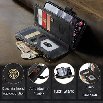 Samsung Galaxy S25+ Caseme C30 Multifunktionel Pung - Sort