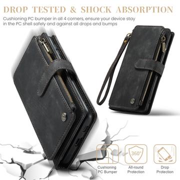 Samsung Galaxy S25+ Caseme C30 Multifunktionel Pung - Sort