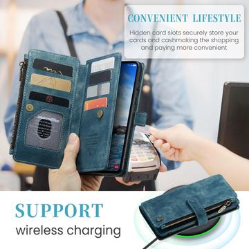 Samsung Galaxy S25+ Caseme C30 Multifunktionel Pung - Blå