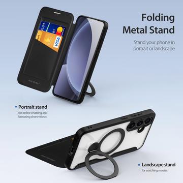 Samsung Galaxy S25+ Dux Ducis Skin X Pro Magnetisk Flip Cover - Sort