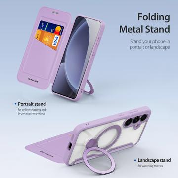Samsung Galaxy S25+ Dux Ducis Skin X Pro Magnetisk Flip Cover - Lilla