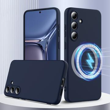 Samsung Galaxy S25+ Liquid Silikone Cover - MagSafe Kompatibel - Mørkeblå