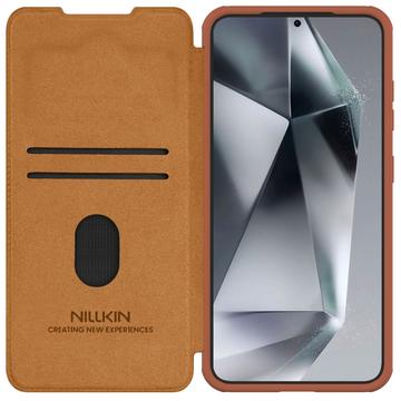 Samsung Galaxy S25+ Nillkin Qin Pro Flip Cover - Brun