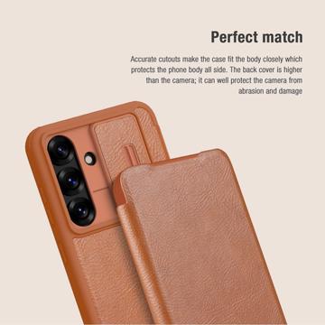 Samsung Galaxy S25+ Nillkin Qin Pro Flip Cover - Brun