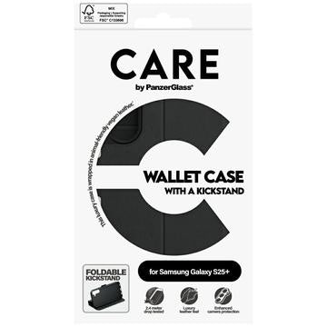 Samsung Galaxy S25+ PanzerGlass Care Feature Pung etui med stativ - Sort