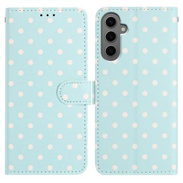 Samsung Galaxy S25+ Pung Etui med Prikket Mønster - Blå