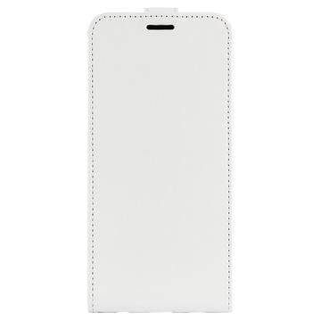 Samsung Galaxy S25+ Vertikal Flip Taske med Kortholder - Hvid