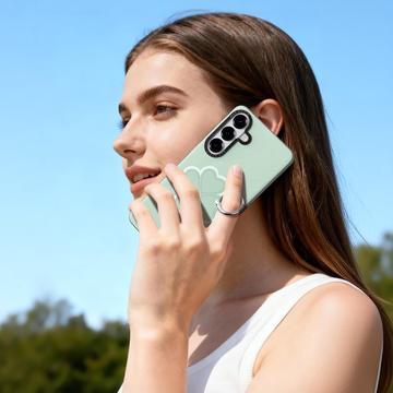 Samsung Galaxy S26 Dux Ducis Luvy cover med fingerring/håndrem - Grøn / Kløver