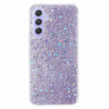 Samsung Galaxy S26 Glitter Flakes TPU Cover - Lilla