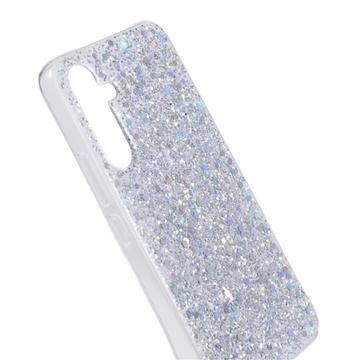 Samsung Galaxy S26 Glitter Flakes TPU Cover - Sølv