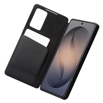 Samsung Galaxy S26 Qialino Smart View Flip Lædercover - Sort