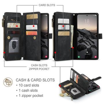 Samsung Galaxy S26 Ultra Caseme C30 Multifunktionel Pung - Sort