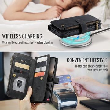 Samsung Galaxy S26 Ultra Caseme C30 Multifunktionel Pung - Sort
