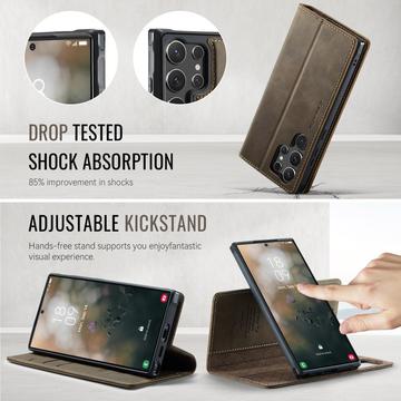 Samsung Galaxy S26 Ultra Caseme C49 2-i-1 aftagelig pungetui - MagSafe-kompatibel, RFID - Kaffe