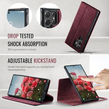 Samsung Galaxy S26 Ultra Caseme C49 2-i-1 aftagelig pungetui - MagSafe-kompatibel, RFID - Rød