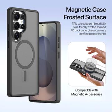 Samsung Galaxy S26 Ultra Dux Ducis Lawa Pung læderetui med magnetisk låg - sort