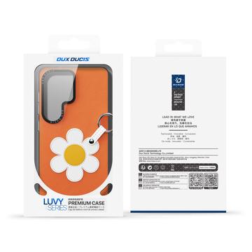 Samsung Galaxy S26 Ultra Dux Ducis Luvy cover med fingerring/håndrem - Orange / Marguerit