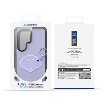 Samsung Galaxy S26 Ultra Dux Ducis Luvy cover med fingerring/håndrem - Lilla / Skal