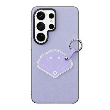 Samsung Galaxy S26 Ultra Dux Ducis Luvy cover med fingerring/håndrem - Lilla / Skal