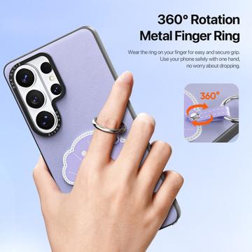 Samsung Galaxy S26 Ultra Dux Ducis Luvy cover med fingerring/håndrem - Lilla / Skal