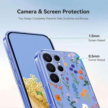 Samsung Galaxy S26 Ultra TPU-cover med blomstermønster - tusindfryd