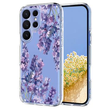 Samsung Galaxy S26 Ultra TPU-cover med blomstermønster - Blåregn