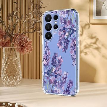 Samsung Galaxy S26 Ultra TPU-cover med blomstermønster - Blåregn