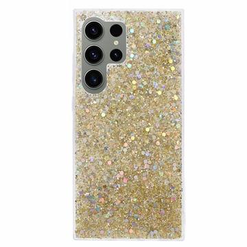 Samsung Galaxy S26 Ultra Glitter Flakes TPU Cover - Guld